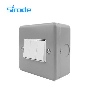 China China Zhejiang Province Wenzhou City Binhai SIRODE Wall Brand LED Metal Clad Light Switch Gray Color Metal Clad Material for sale