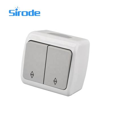 China Easy Installation Sirode Wall Switch Box 2 Way European Standard Outdoor Mount 8005E Series Wholesales for sale