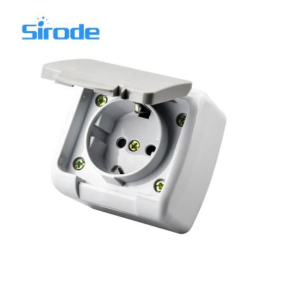 China Sirode Wall Switch Box Socket Surface Mount 8005E Series European Standard Easy Installation Wholesales for sale