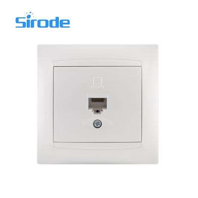 China EU standard easy installation white color Sirode wall computer PC low current RJ45 socket 9206 series wholesales for sale