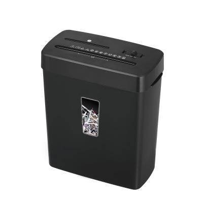 China Cds / Cards / Papers P-4 High Security Level Black Suntech Black Shredding Size 4*39mm Tiny 8 Sheet Paper Shredder Portable Mini Machine for sale