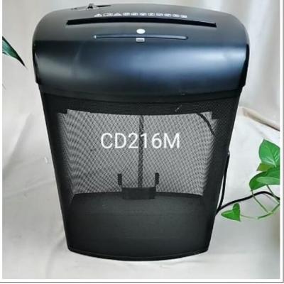 China Desktop Paper Shredder 10 Sheets Cut/cd216m Net Bin Cross Section Electricity 2.2m/min Cross Section Suntech 4*35mm CD216M NC; GUA for sale