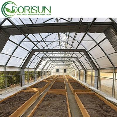 China Medical planting for USA new design 100x30ft light deprivation greenhouse plastic sheet blackout greenhouse equipment for sale for sale