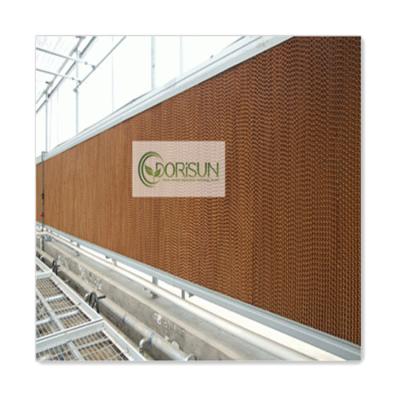 China Popular Greenhouse/Poultry Farm/Warehouse/Factory Hot Sale Wall Mount Brown Cellulose Water Curtain Evaporative Cooling Pad for Poultry Farm and Greenhouse for sale