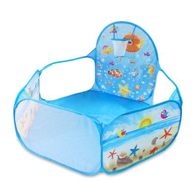 China Custom Toy Fancy Baby Ball Pool Soft Tent Easy Collection Folding Plastic Home Indoor Basketball Game Toy Tents For Kids for sale