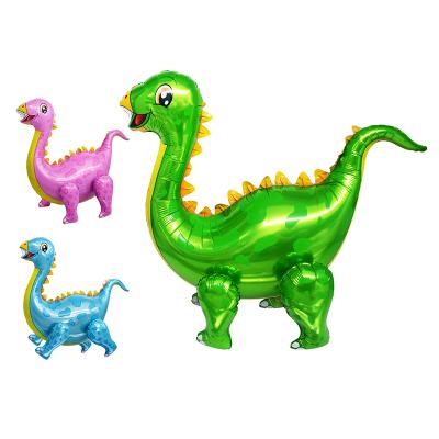 China Gift Toy Christmas Inflatable Playground Aluminum Foil Balloon Child Dinosaur Theme Balloon Set Party Decoration for sale