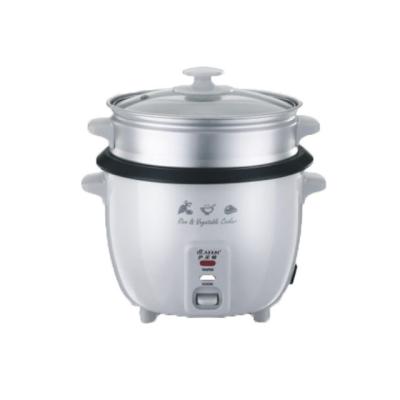 China Hotel OEM Brand White Color 0.6L Mini Drum 3CUPS Shape Electric Rice Cooker With Glass Lid Nonstick Pot for sale