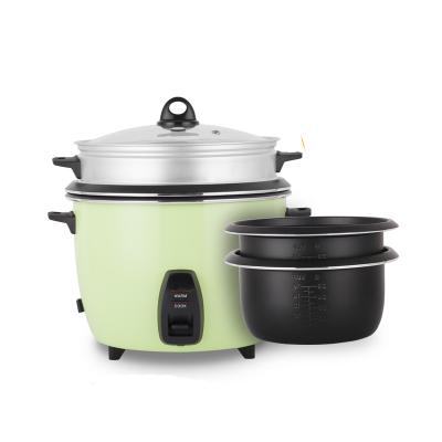 China Hotel Bangladesh 2.8l Light Green Color 2 Layer Big Drum Shape Automatic Electronic Rice Cooker for sale