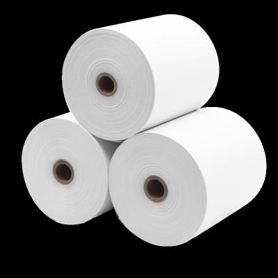 China 100% Wood Pulp Factory Sale Shipping Label Roll A6 Barcode Printer Thermal Sticker Paper 80x80mm Direct Empty Packing Slip Sticker for sale