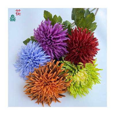 China High simulation quality assurance Elegant single branch dragon whisker chrysanthemum home decoration soft decoration hotel party beautiful Chen artificial flowers for sale