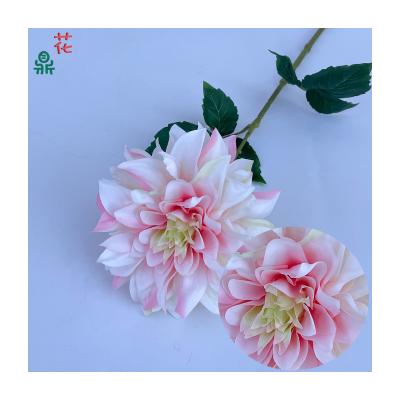 China High simulation quality assurance Single branch Dahlia Fresh Photography Landscape Decoration Props Flower Materials Home Decoration Flower Artists Create Flowers for sale