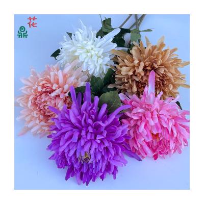 China High simulation quality assurance Single branch chrysanthemum exquisite home furnishings hotel window decorations flower photography props artificial flowers for sale