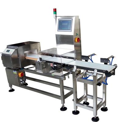 China Beverage Tunnel Online Metal Detector with Checkweigher Checkweigher Machine for Snack Food for sale