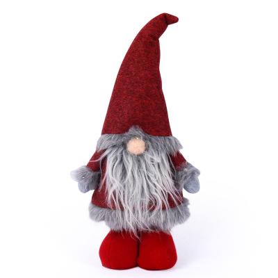 China Handmade Christmast Ornament YiXin Christmas Decoration Toys Plush Gnome Cloth Doll Facelee Christmas Decorative Gift for sale