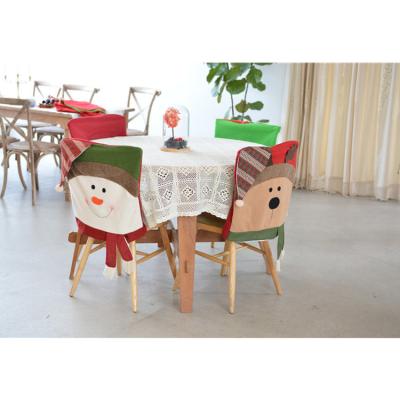 China Mow Cloth 2020 Best Selling Santa Claus Deer Chair Cover Christmas Decoration Supplies for sale