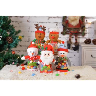 China Wholesale Fleece Fabric Custom Christmas Decoration Dolls Candy Box for sale