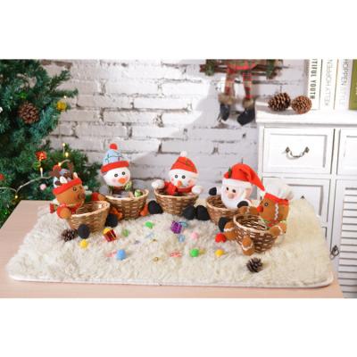 China Wholesale Custom Santa Claus Decoration Dolls Concierration Box Fleece Fabric for sale