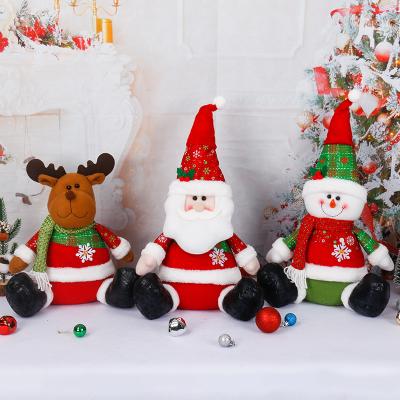 China Xmas Party Decoation Plush Christmas Dolls Sitting Dolls For Christmas Decoration Xmas Gifts Home Decor for sale