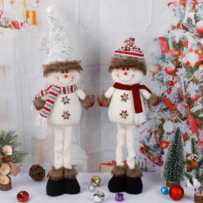 China High Quality Standing Christmas Decoration Snowman Doll Christmas Figurine Window Display Decoration for sale