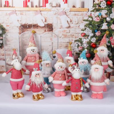 China Holding Christmas Soft Gifts Toys Stuffed Elk Christmas Reindeer Santa Claus Indoor Decoretion for sale