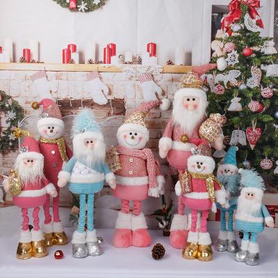 China HOT Retractable Christmas Santa Claus /Snowman Dolls Holding Navidad Action Figure Xmas Gifts for sale