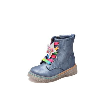 China Around the new 2021 toddler the star designed lace colorful children's comfortable winter for lovely girls Martin Boots for sale