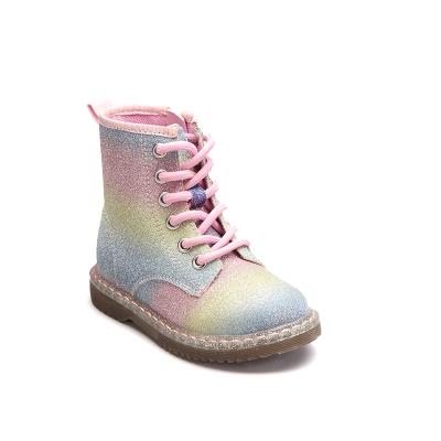 China Latest Design High Quality Snow Rainbow Winter Round Kids Casual Boots Girls Boots Shoes for sale