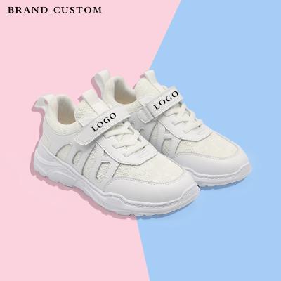 China China Manufacturer Round Customized Logo Durable Shoes PU Mesh Upper EVA Outsole Sneakers For Girls Boys for sale