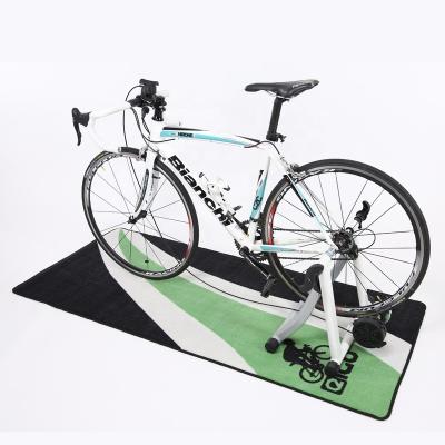 China Waterproof Customized Indoor Bicycle Trainer Pad Pad Cover Promotion Exercise Bike Mat For Bikes for sale