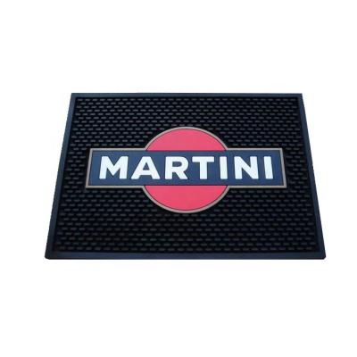 China Dongguan Viable Customized English Cocktail Bar Countertop Multi-Use Mat Multi-Use Beer Mat Anti-Slip Silicone Plastic Vinyl Plastic Bars Bars Mat for sale