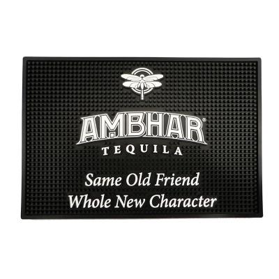 China Viable High Quality Soft Non-Slip Rubber Bar Counter Mat Bar Advertising 3d Carpet Bar Beer Anti-Slip Drip Mat for sale