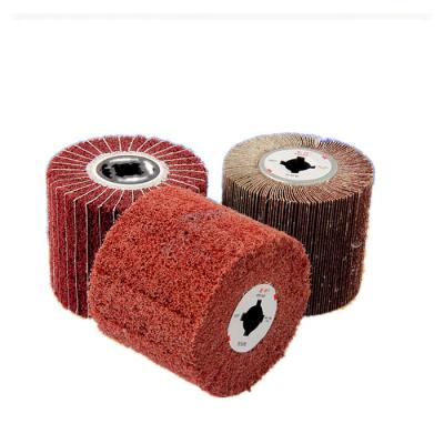 China Durable Non Woven Grinding Wire Drawing Interleaved Wheel Abrasive Polishing Buffing Drum For Stainless Steel Metal for sale