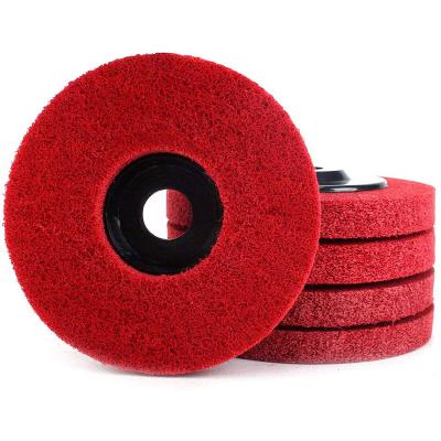 China Nonwoven Durable Sharpness Polishing Pad Wheel Fiberglass Disc Nylon Deburring Abrasive for sale