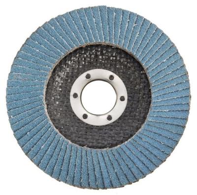 China Durable 100 Millimeter 4 Inch 80 Grit Blue Zirconia Abrasive Grinding Flap Polishing Disc Wheel For Stainless Steel for sale