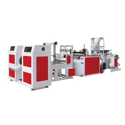 China Hotels One Time Full Automatic V-fold Garbage Plastic Heat Seal Bag Making Machine for sale