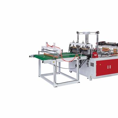 China Hotels Double Channel Hot And Cold Cut Sealing Bag Making Machine (Automatic Finishing Box) HC-LQ450X2 600X2 for sale