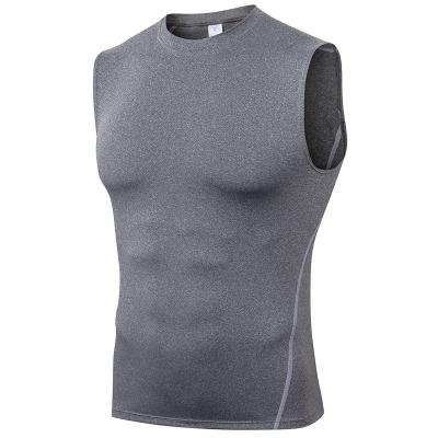 China Active Breathable Gym Wear Workout T-shirt Seamless Tank Top For Men Fitted Summer for sale