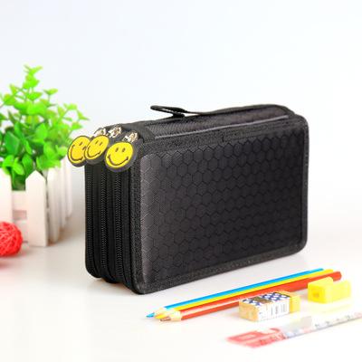 China Newest Hot Large Capacity Waterproof Oxford Cloth 52 Slots 3 Layers Pencil Bag Sketch Art For Students for sale