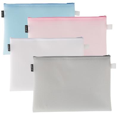 China Eco-friendly EVA Zipper Bag Waterproof File Folder Bag High Quality Office File Bag for sale