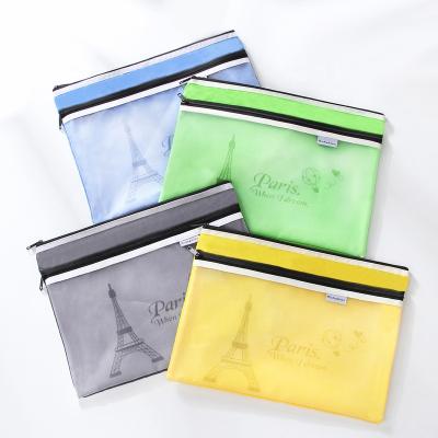 China Schools & Offices wholesale 2 layer eco mesh soft small zipper custom pencil pouch school case for college for sale