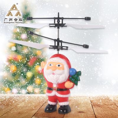 China Wholesale Popular Induction Santa Claus Flying Toys RC Hobby Christmas Gift Luminous Flying Ball for sale