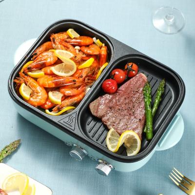 China Multi Function Mini BBQ Grill Pot Stove Korean Indoor Hot Smokeless Breakfast Maker French Toast for sale