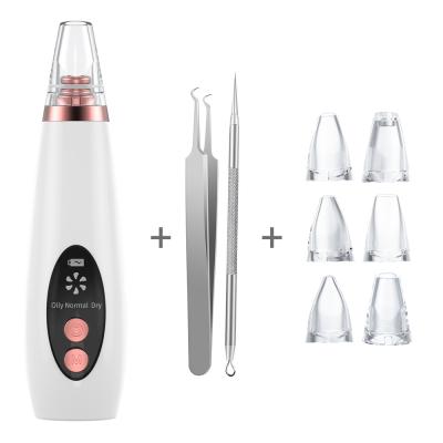 China Blemish Clearing LCD Display 6 Suction Heads Electronic Suction Acne Pore Vacuum Pore Vacuum Blackhead Remover Facial Remover for sale