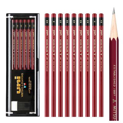 China Wrting Japan Uni Mitsubishi 2B 6B-9H Hardness Test Graphite Core Test Pencil Art Drawing Design Industrial 1887 Pencil for sale