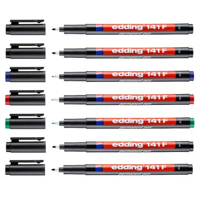 China Promotion \ business \ permanent pen green blue red black Edding 141 F 0.6mm school \ office - fine results on transparencies for sale