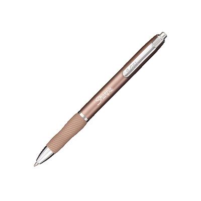 China office & School Pen Shanpie S-gel Pen Metal Barrel Fine Point 0.5mm Not Coat No Drawout Technology Black Ink Champagne Finish for sale