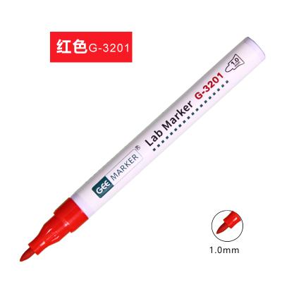 China Geemarker Easy G-3201 Oil Resistant And Waterproof Red Marker 1.0mm Lab Resistance Alcohol for sale