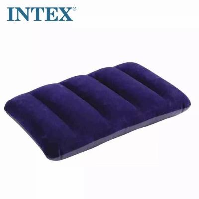 China PORTABLE INTEX68672 Blue Fluffy Pillow Soft Camping Outdoor Travel Pillow Inflatable for sale