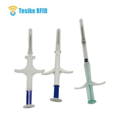 China NEW PRODUCT TAG MINI Bio-glass FDX-B ISO11784/11785 if animal 134.2Khz rfid chip tag syringe with 14*8mm chip for dog FREE SAMPLE for sale