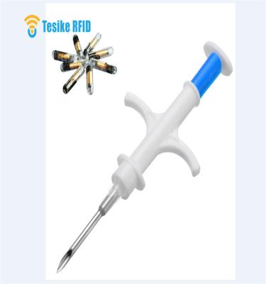 China New product 134.2Khz EM4305 T5577 MINI animal TAG rewritable rfid chip FO with injector FREE SAMPLE for sale